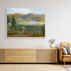 Mists of Loch an Eilein - canvas print from original artwork - Cairngorm Artists