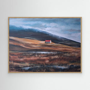 Misty Highland Croft - canvas print from original artwork - Cairngorm Artists