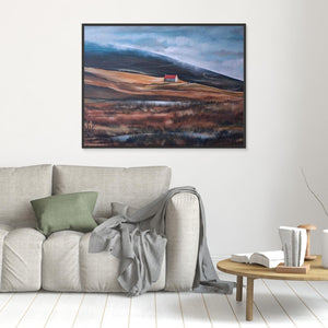 Misty Highland Croft - canvas print from original artwork - Cairngorm Artists