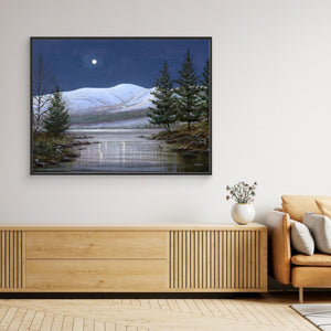 Moon over Cairngorm - canvas print from original artwork - Cairngorm Artists