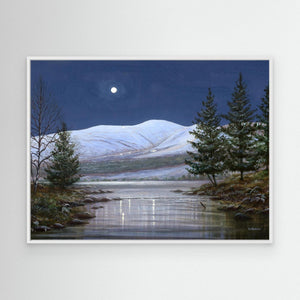 Moon over Cairngorm - canvas print from original artwork - Cairngorm Artists