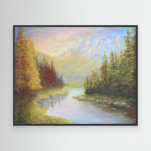 Morning Stillness - canvas print from original artwork - Cairngorm Artists