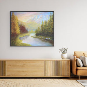 Morning Stillness - canvas print from original artwork - Cairngorm Artists