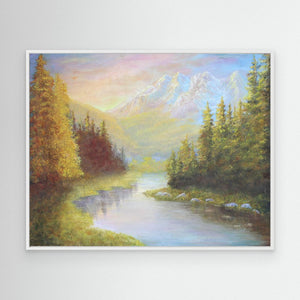 Morning Stillness - canvas print from original artwork - Cairngorm Artists