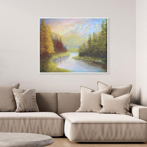 Morning Stillness - canvas print from original artwork - Cairngorm Artists