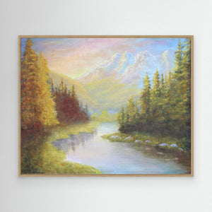Morning Stillness - canvas print from original artwork - Cairngorm Artists