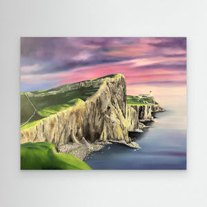 Neist Point Lighthouse - canvas print from original artwork - Cairngorm Artists