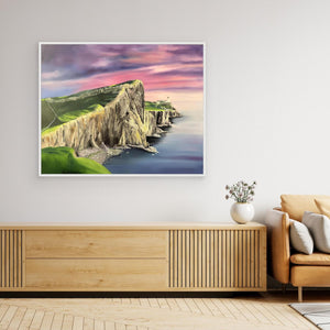 Neist Point Lighthouse - canvas print from original artwork - Cairngorm Artists