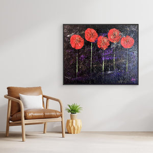 Night Bloom - canvas print from original artwork - Cairngorm Artists
