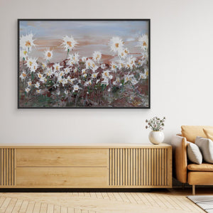 Oxeye Daisies - canvas print from original artwork - Cairngorm Artists