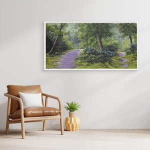 Panoramic Woods Pathways - canvas print from original artwork - Cairngorm Artists