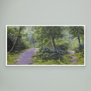 Panoramic Woods Pathways - canvas print from original artwork - Cairngorm Artists
