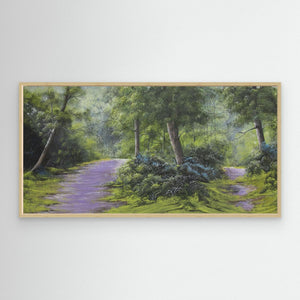 Panoramic Woods Pathways - canvas print from original artwork - Cairngorm Artists