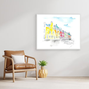 Portree Colours - canvas print from original artwork - Cairngorm Artists