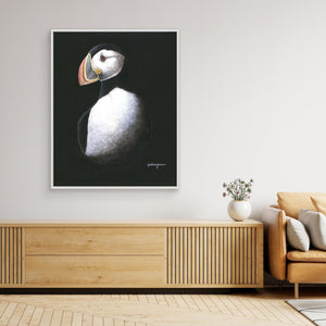 Puffin Profile - canvas print from original artwork - Cairngorm Artists