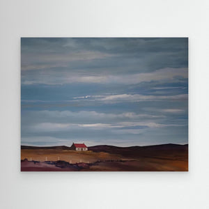 Purple Hills, Blue Skies - canvas print from original artwork - Cairngorm Artists
