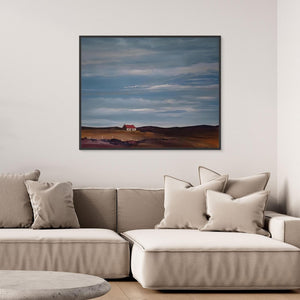 Purple Hills, Blue Skies - canvas print from original artwork - Cairngorm Artists