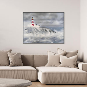 Scalpay Lighthouse - canvas print from original artwork - Cairngorm Artists