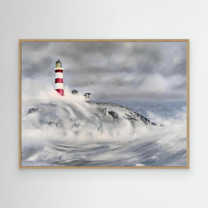 Scalpay Lighthouse - canvas print from original artwork - Cairngorm Artists