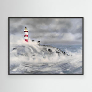 Scalpay Lighthouse - canvas print from original artwork - Cairngorm Artists