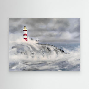 Scalpay Lighthouse - canvas print from original artwork - Cairngorm Artists