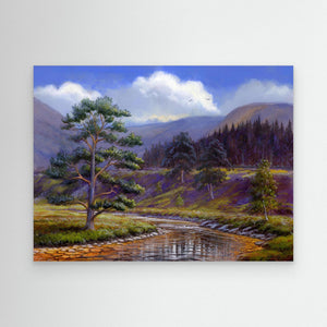 Scots Pine Glen Feshie - canvas print from original artwork - Cairngorm Artists