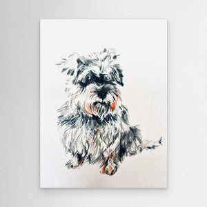 Scruffy Buddy - canvas print from original artwork - Cairngorm Artists