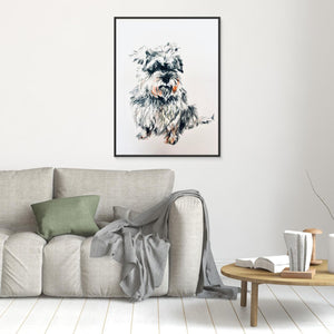 Scruffy Buddy - canvas print from original artwork - Cairngorm Artists