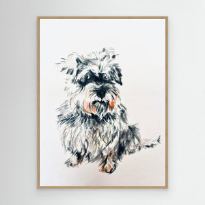 Scruffy Buddy - canvas print from original artwork - Cairngorm Artists