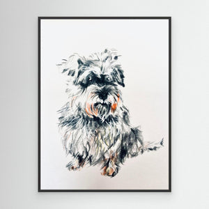 Scruffy Buddy - canvas print from original artwork - Cairngorm Artists