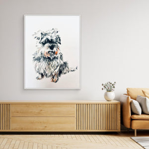 Scruffy Buddy - canvas print from original artwork - Cairngorm Artists