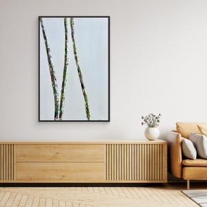 Silver Birch Stripes - canvas print from original artwork - Cairngorm Artists