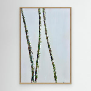 Silver Birch Stripes - canvas print from original artwork - Cairngorm Artists