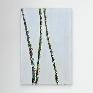 Silver Birch Stripes - canvas print from original artwork - Cairngorm Artists