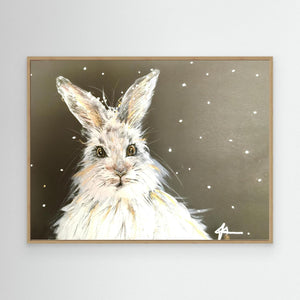 Snowy Hare - canvas print from original artwork - Cairngorm Artists