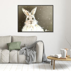 Snowy Hare - canvas print from original artwork - Cairngorm Artists