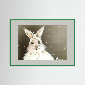Snowy Hare - fine art print from original artwork - Cairngorm Artists
