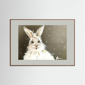 Snowy Hare - fine art print from original artwork - Cairngorm Artists