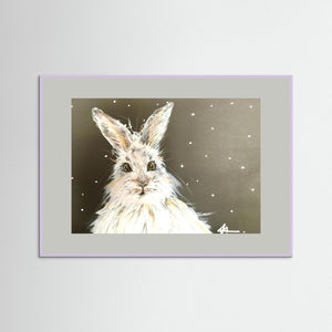 Snowy Hare - fine art print from original artwork - Cairngorm Artists