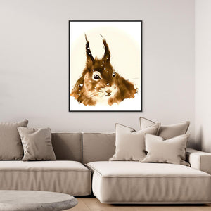 Snowy Squirrel Spirit - canvas print from original artwork - Cairngorm Artists