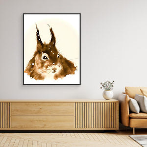 Snowy Squirrel Spirit - canvas print from original artwork - Cairngorm Artists