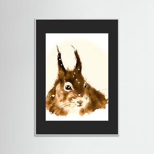 Snowy Squirrel Spirit - fine art print from original artwork - Cairngorm Artists