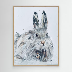 Soft-Eyed Hare - Canvas print from original artwork - Cairngorm Artists