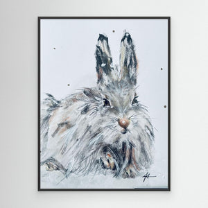 Soft-Eyed Hare - Canvas print from original artwork - Cairngorm Artists