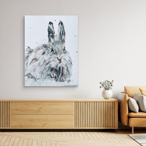Soft-Eyed Hare - Canvas print from original artwork - Cairngorm Artists