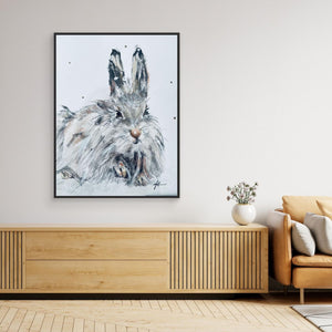 Soft-Eyed Hare - Canvas print from original artwork - Cairngorm Artists