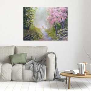 Spring Stroll - canvas print from original oil painting inspired by a work from Kevin Hill - Cairngorm Artists