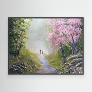Spring Stroll - canvas print from original oil painting inspired by a work from Kevin Hill - Cairngorm Artists