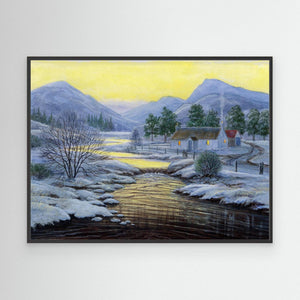 Still January Evening - canvas print from original artwork - Cairngorm Artists
