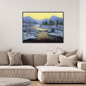 Still January Evening - canvas print from original artwork - Cairngorm Artists